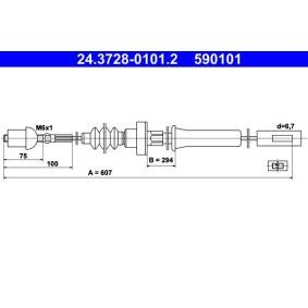 Kjøp Clutchkabel av ATE 24.3728-0101.2 til den lave prisen 216,48&nbsp;kr