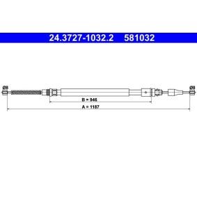 ATE 24.3727-1032.2 Handbremsseil RENAULT LAGUNA 1 (B56, 556) 1.6 107 PS Otto