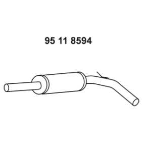 Mittelschalldämpfer 95 11 8594 von EBERSPÄCHER günstig für 139,04&nbsp;&euro; online kaufen