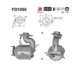 AS FD1050 Partikelfilter (DPF) TOYOTA YARIS