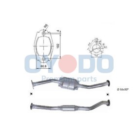 Oyodo 20N0054-OYO Katalysator FIAT DUCATO Bus (244, Z_) 2.0 84 PS Diesel