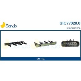 SANDO SIC77028.0 Bobina d'accensione CHEVROLET AVEO Tre volumi (T300) 1.6 116 CV Motore a ciclo otto