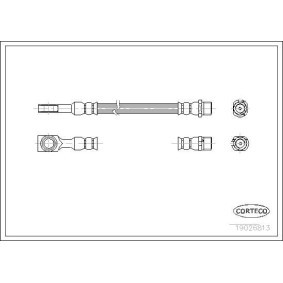 CORTECO 19026813 Mangueira de travão OPEL ASTRA G Cabriolet (F67) 2.0 192 cv Otto