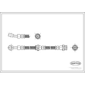 CORTECO 19033520 Latiguillos de freno HYUNDAI SANTA FÉ I (SM) 2.4 136 cv Motor otto