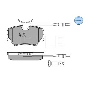 Bremsbeläge 025 212 0918/W für PEUGEOT