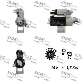 SIDAT S12BH0600 Startmotor AUDI A4 B9 Sedan (8W2, 8WC) 3.0 354 hk Bensinmotor