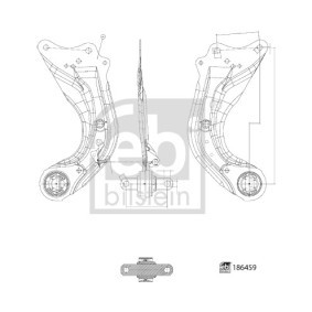 FEBI BILSTEIN 186459 Bras de suspension MAZDA 3 3/5 portes (BM, BN) 1.5 100 CV Essence
