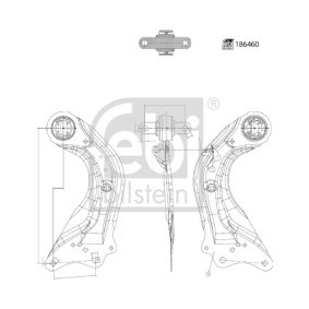 FEBI BILSTEIN 186460 Bras de suspension MAZDA 3 3/5 portes (BM, BN) 1.5 100 CV Essence