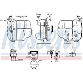 NISSENS 996305 Vaso de expansión OPEL ASTRA J Sedán 1.4 87 cv Motor otto