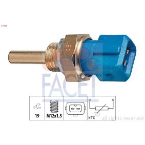 FACET 7.3128 Sensor de temperatura do óleo FIAT