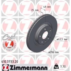 ZIMMERMANN 610.3733.20 Bremsscheiben VOLVO XC40 (536) 2.0 190 PS Otto