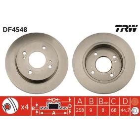 TRW DF4548 Bromsskivor NISSAN PRIMERA Traveller (W10) 2.0 116 hk Bensinmotor