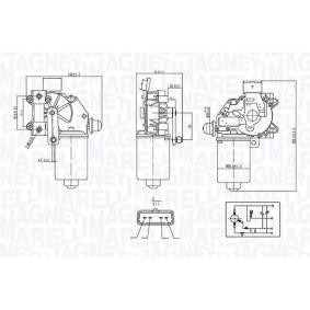 MAGNETI MARELLI 064377400010 Scheibenwischermotor RENAULT LAGUNA 3 (BT0/1)