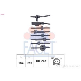 FACET 21.0075 ABS Sensor RENAULT THALIA 2 (LU1/2) 1.4 75 PS Otto