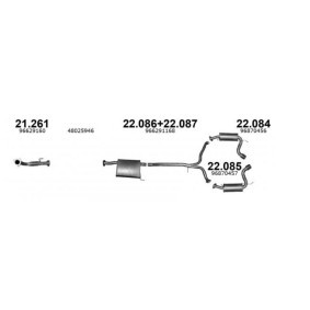 Endschalldämpfer 22.085 für CHEVROLET