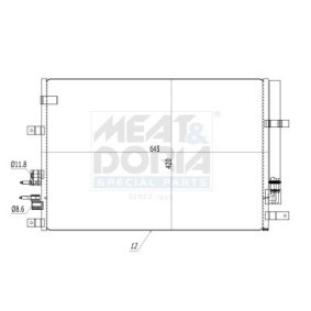 MEAT & DORIA 991174 Klimakondensator ALFA ROMEO 159 Sportwagon (939) 1.9 160 PS Otto