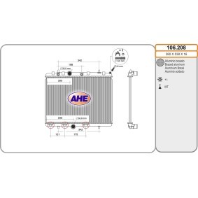 AHE 106.208 Kühler CITROËN C3 II (SC_) 1.6 75 PS Diesel
