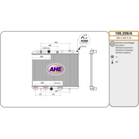 AHE 106.208/A Kühler CITROËN C3 II (SC_) 1.6 75 PS Diesel