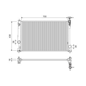 Osta Jäähdytin, moottorin jäähdytys VALEO:llä 701297 edullisesti hintaan 156,43&nbsp;&euro;