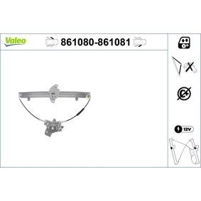 VALEO 861080 Elhiss strömställare HYUNDAI ACCENT 1 (X-3) 1.5 88 hk Bensinmotor