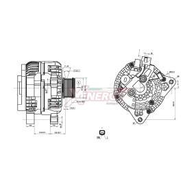 AP XENERGY XAL10715AD Generator PEUGEOT 207 SW (WK_) 1.6 90 hk Diesel