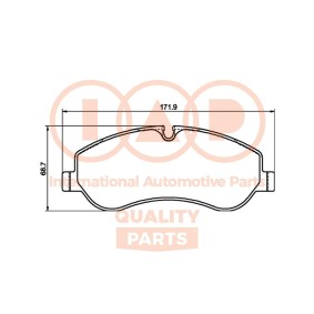 Bremsbeläge des Herstellers IAP QUALITY PARTS - Originalware Artikelnummer: 704-04053P