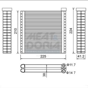 MEAT & DORIA 997100 Evaporatore climatizzatore SUZUKI