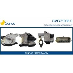 SANDO SVG71036.0 AGR Ventil RENAULT Megane 4 Grandtour (K9A/M/N_) 1.5 90 PS Diesel
