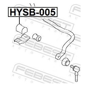 FEBEST HYSB-005 Silent bloc de barre stabilisatrice HYUNDAI SONATA 4 (EF) 2.7 167 CV Essence