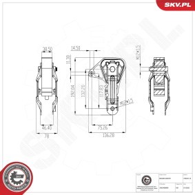 ESEN SKV 75SKV116 Support moteur MERCEDES-BENZ CLA
