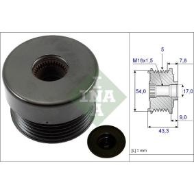 INA 535 0172 10 Poulie d'alternateur SAAB 9-3 Break (YS3F) 1.8 122 CV Essence