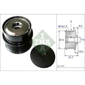 INA 535 0197 10 Poulie d'alternateur SAAB 9-3 Break (YS3F) 2.8 230 CV Essence