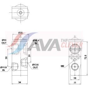 AVA COOLING SYSTEMS VN1459 Valvola espansione climatizzatore VW ARTEON