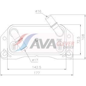 AVA COOLING SYSTEMS VO3313 Ölkühler VOLVO XC60 II (246) 2.0 190 PS Otto