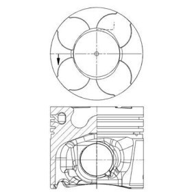 Kolben 038 64 00 VOLVO XC70 von MAHLE