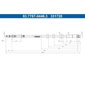 Bremsschlauch 83.7767-0446.3 VOLVO XC40 von ATE