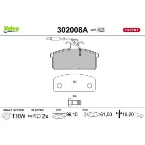 Osta Jarrupalat, levyjarru VALEO:llä 302008A edullisesti hintaan 25,17&nbsp;&euro;