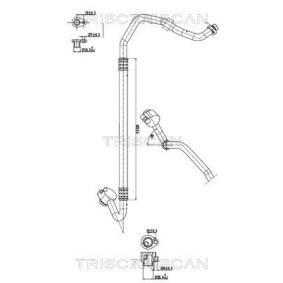 TRISCAN 9010 29020 Tubo aria condizionata VW CALIFORNIA