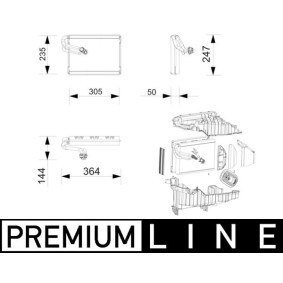 MAHLE AE 271 000P Evaporatore climatizzatore AUDI E-TRON