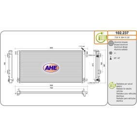 AHE 102.237 Radiador AUDI E-TRON