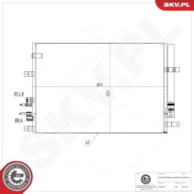 ESEN SKV 86SKV139 Klimakondensator ALFA ROMEO 159 Sportwagon (939) 1.9 160 PS Otto
