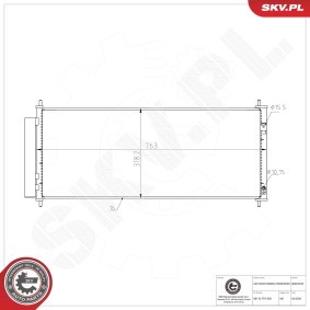 ESEN SKV 86SKV223 Radiatore aria condizionata HONDA INSIGHT