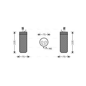 AVA COOLING SYSTEMS AID210 Filtro essiccatore aria condizionata AUDI A4 Sedan (8EC, B7) 4.2 344 CV Motore a ciclo otto