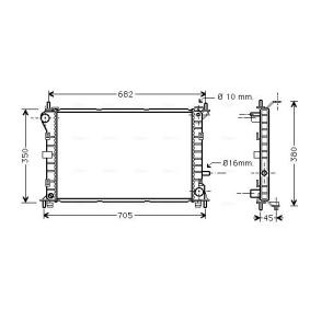 AVA COOLING SYSTEMS FD2265 Radiateur FORD Focus Mk1 Berline (DNW) 2.0 131 CV Essence