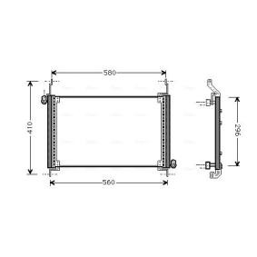 AVA COOLING SYSTEMS FTA5127 Radiatore aria condizionata FIAT MAREA