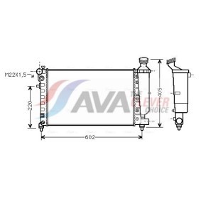 AVA COOLING SYSTEMS HD5083 Radiatore aria condizionata HONDA PRELUDE