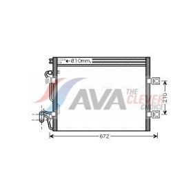 AVA COOLING SYSTEMS MS5262 Radiatore aria condizionata MERCEDES-BENZ VARIO