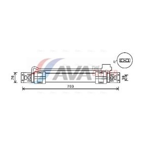 AVA COOLING SYSTEMS PEV287 Evaporatore climatizzatore PEUGEOT PARTNER
