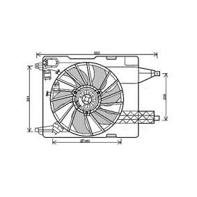 AVA COOLING SYSTEMS RT7539 Kühlerlüfter RENAULT KANGOO (KC0/1_) 1.6 82 PS Otto