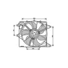 AVA COOLING SYSTEMS RT7541 Kühlerlüfter RENAULT KANGOO (KC0/1_) 1.6 82 PS Otto